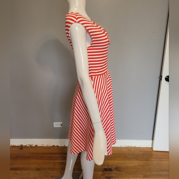 Eva Franco Striped Dress with Collar Detail, GUC, Size 4 - Picture 3 of 8
